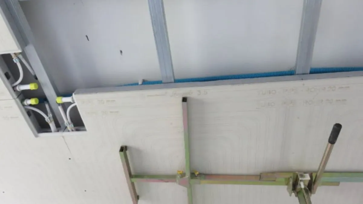 come nascondere tubi del riscaldamento con cartongesso